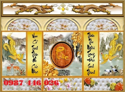 Gạch tranh phòng thờ