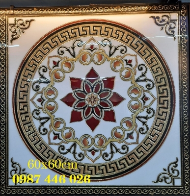 Gạch chiếu nghỉ hoa văn cầu thang 80x80cm