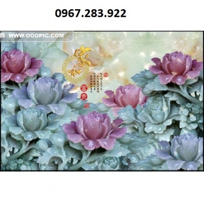 Tranh gạch- Tranh hoa mẫu đơn