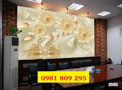 Tranh gạch men ốp tường 3d hoa trang trí