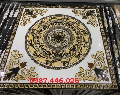 Gach cầu thang chiếu nghỉ hoa văn trống đồng HP732