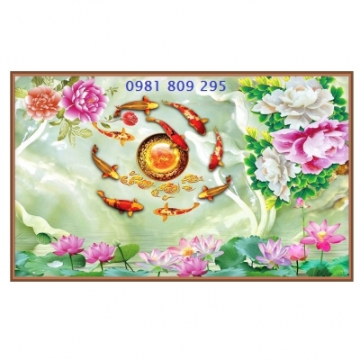 Gạch tranh phòng khách, tranh gạch sứ ngọc 3d HP3333