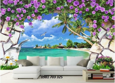 gạch ốp tường phòng ngủ- tranh gạch men 3D