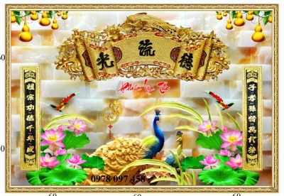 Phòng thờ - tranh gạch 3D