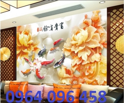 Tranh 3d phong thủy - tranh gạch 3d phong thủy - KHG54