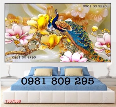 Gạch trang trí con công