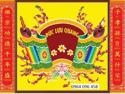 Tranh gạch men 3d ốp tường phòng thờ - 833DCC