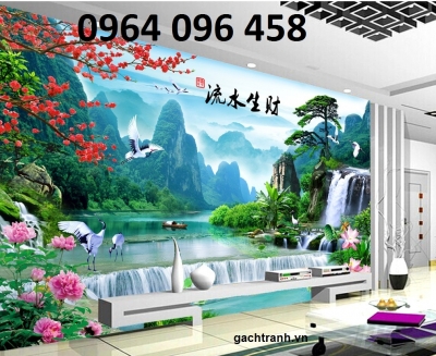 Tranh gạch 3d phong cảnh sơn thủy hữu tình - 32XM