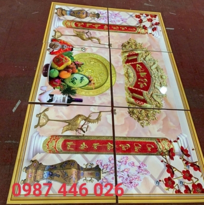 Ảnh thực tế, tranh gạch men 3d