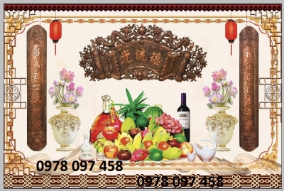 Gạch tranh dán phòng thờ - tranh 3D