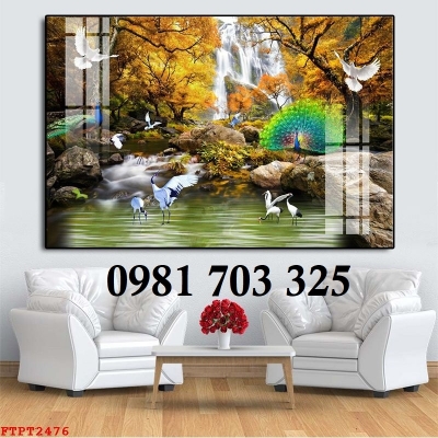 Tranh gạch thác nước trang trí