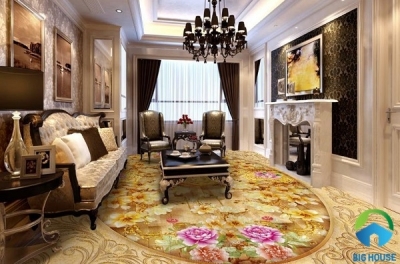 Gạch thảm lát sàn phòng khách 3d - LCX431