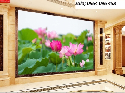 Tranh gạch 3d hoa sen - gạch tranh 3d hoa sen - SLN6
