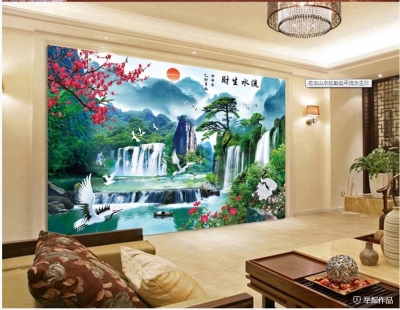 Gạch tranh 3D - tranh thác nước