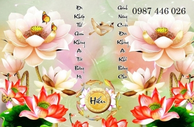 Tranh gạch men hoa sen HP53732