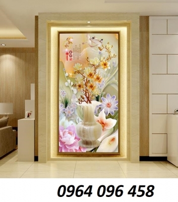 Tranh gạch 3d dán tường phòng khách