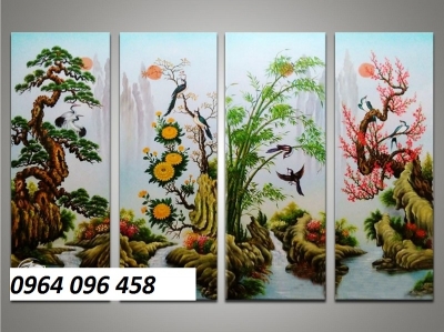Tranh gạch 3d tứ quý - MCV89