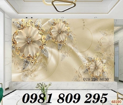 Tranh gạch ốp tường phòng khách 3d