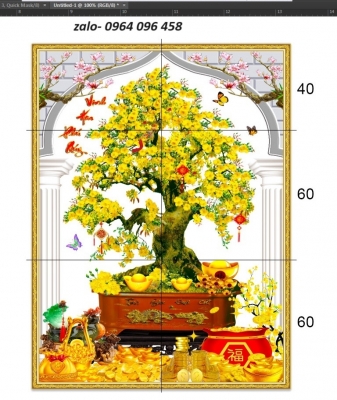 Tranh gạch 3d hoa mai - gạch tranh 3d hoa mai - SLG44