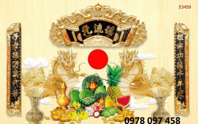Tranh phòng thờ - gạch tranh 3D