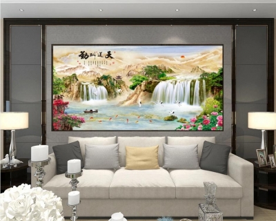 Tranh gạch phòng khách