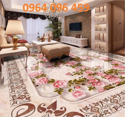 Tranh gạch 3d lát sàn phòng khách - BCX322
