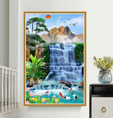 Tranh gạch thác nước đẹp JP863