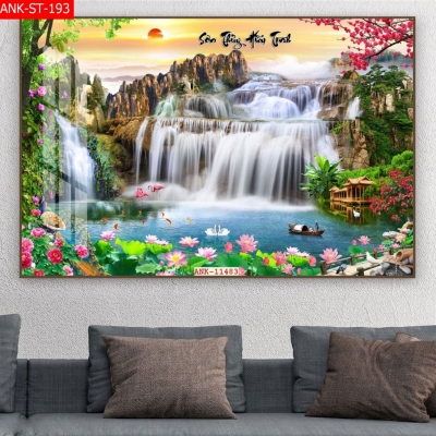 Tranh gạch 3d ốp tường phòng khách - XBC522
