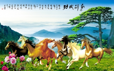 Tranh Ngựa phi trên đồng cỏ, PHONG THỦY - TIỀN TÀI - SỰ NGHIỆP
