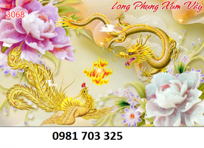 gạch tranh phong thủy- tranh rồng phượng