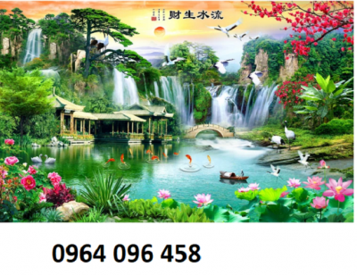 Tranh gạch ốp tường 3d phong cảnh - GDXC43