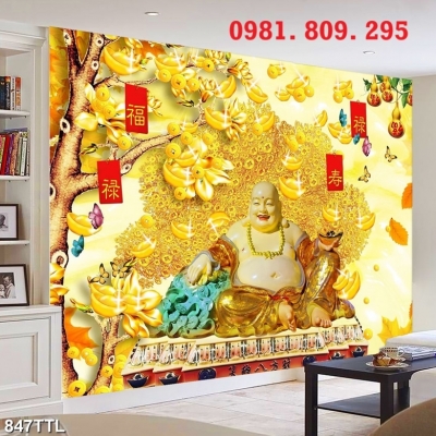 Tranh gạch ốp tường kim tiền