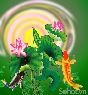 Tranh gạch cá chép 3d - VNN95