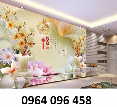 Tranh gạch 3d hoa sứ ngọc - FDCC64
