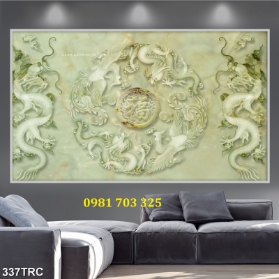 Tranh gạch rồng phượng trang trí