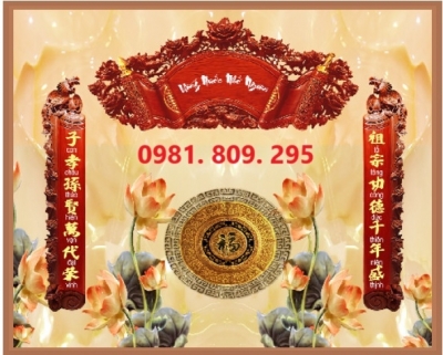Gạch tranh ban thờ đức lưu quang