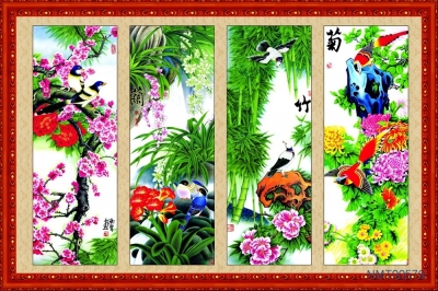 Tranh gạch 3d tứ quý - XBVN84