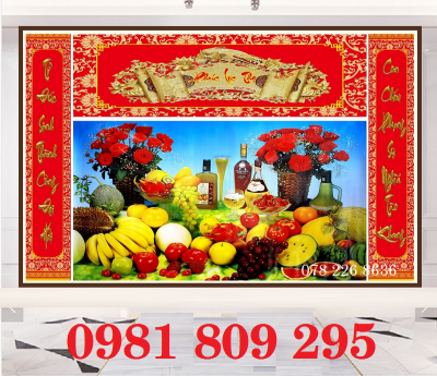 Gạch tranh ốp tường 3d phòng thờ Hn9393