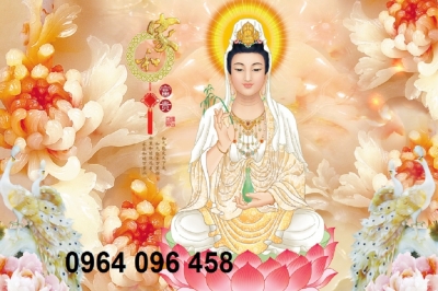Tranh gạch hình phật 3d - gạch tranh 3d ốp tường - 32XNNB
