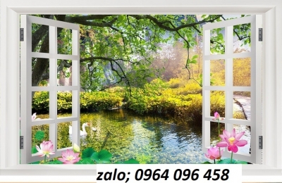 Tranh gạch 3d ốp tường tranh cửa sổ - 654CVB