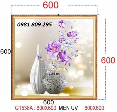 Gạch 3d ốp tường bình hoa