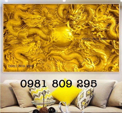 Gạch tranh rồng ốp nhà mồ