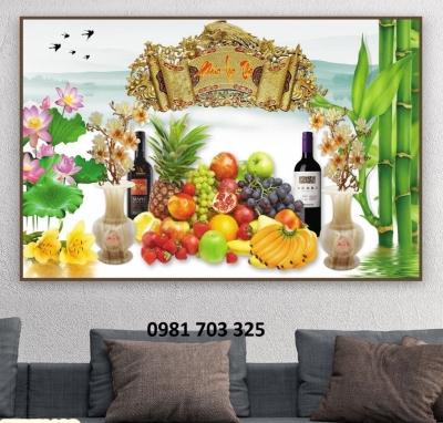 Tranh 3D phòng thờ- gạch tranh 3D