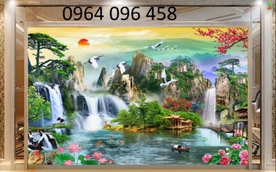 Tranh cảnh đồng quê - tranh gạch 3d ốp tường - HGCV43
