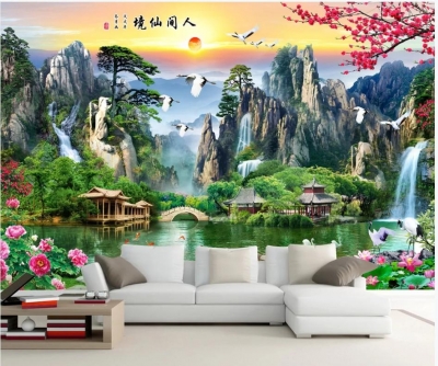 phong cảnh - tranh gạch 3D