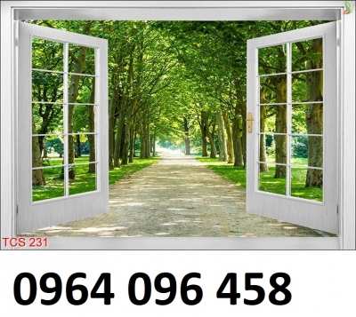 Tranh gạch 3d cửa sổ - 943SLK