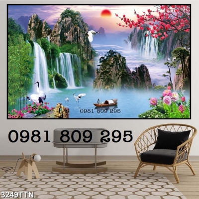 tranh 3d phong cảnh ốp tường