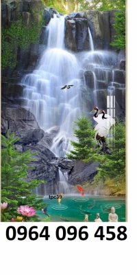 Tranh gạch phong cảnh 3d khổ đứng - XCB73