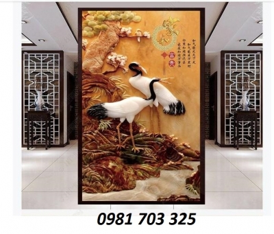 tranh 3D tùng hạc, gạch tranh