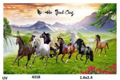 Tranh gạch 3d mã đáo thành công - DHV63